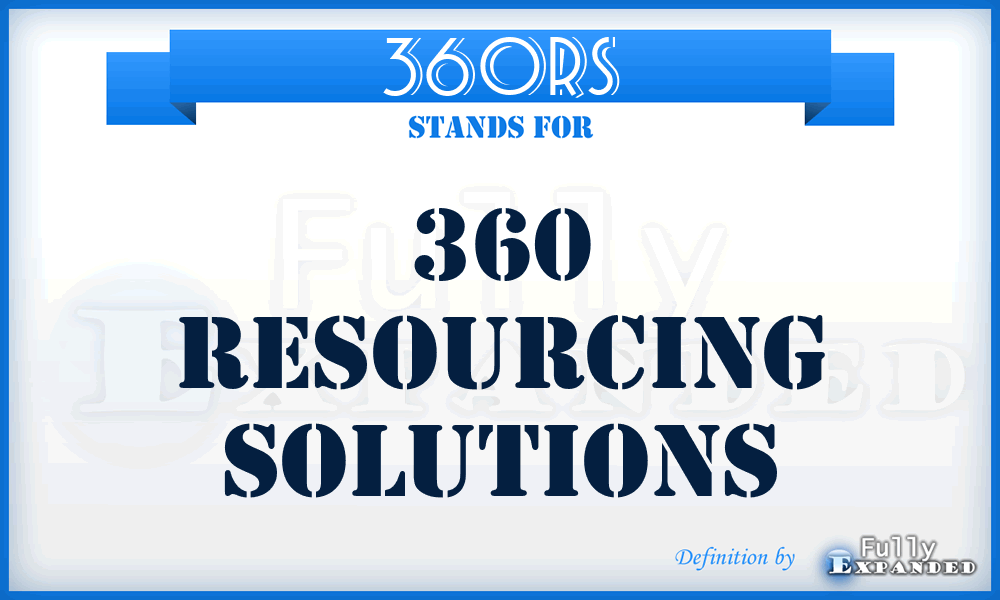 360RS - 360 Resourcing Solutions
