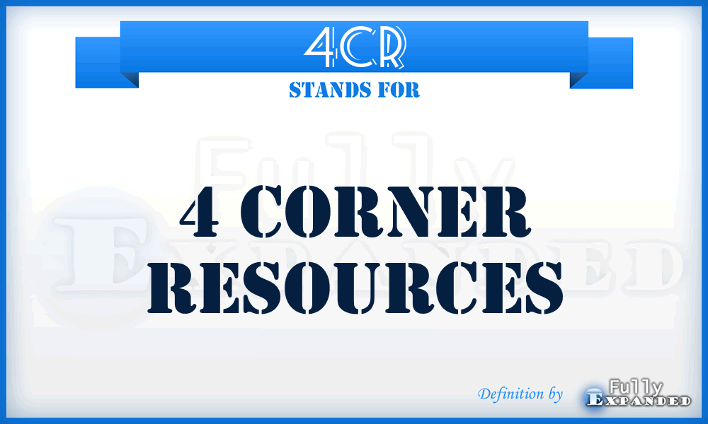 4CR - 4 Corner Resources