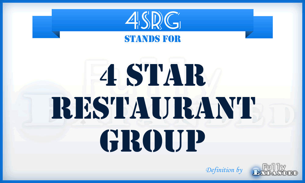 4SRG - 4 Star Restaurant Group