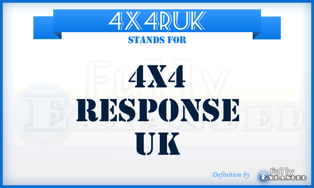 4X4RUK - 4X4 Response UK