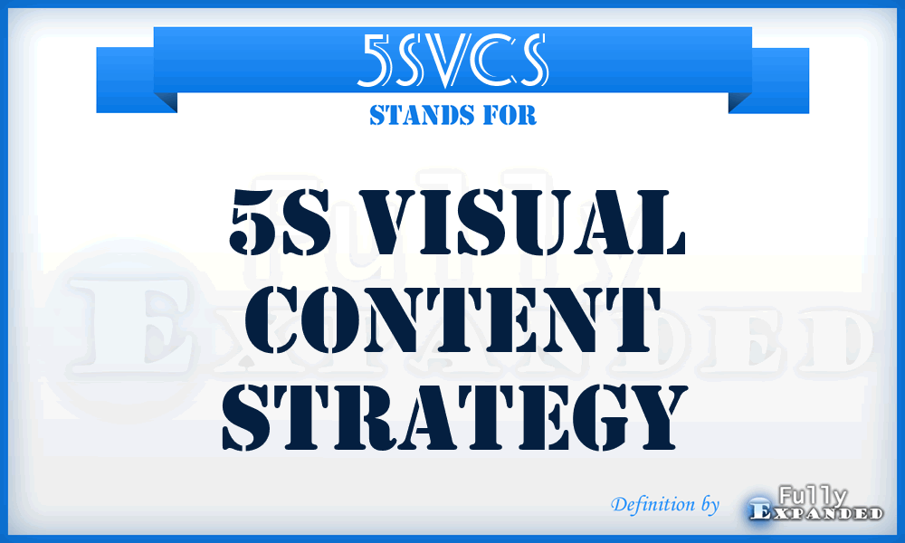 5SVCS - 5S Visual Content Strategy