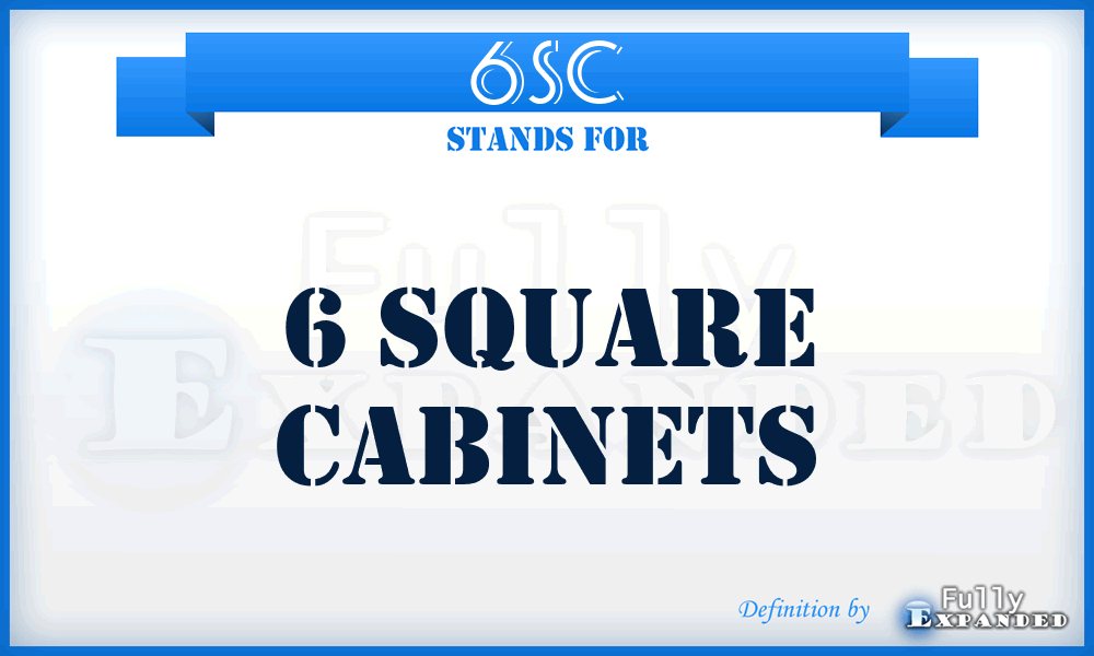 6SC - 6 Square Cabinets