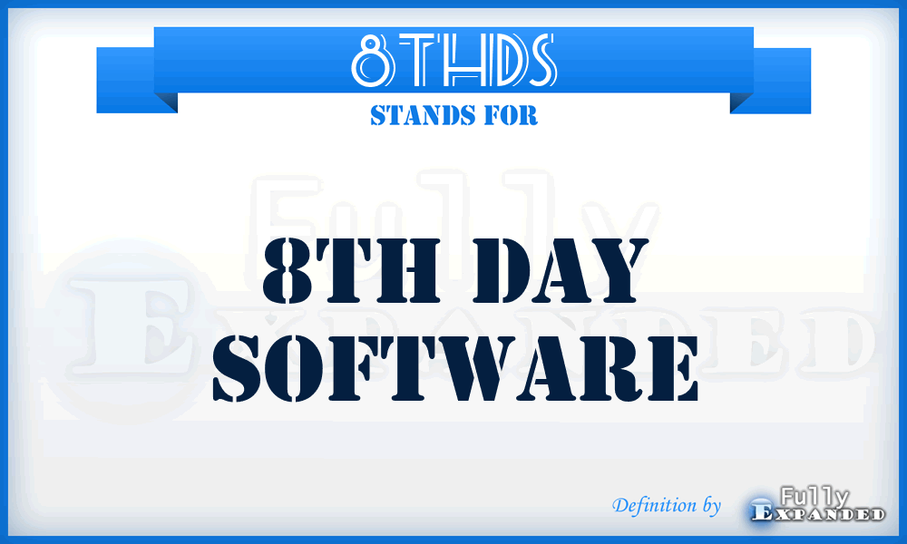 8THDS - 8TH Day Software