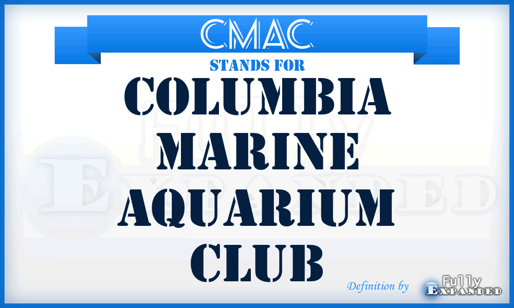CMAC - Columbia Marine Aquarium Club