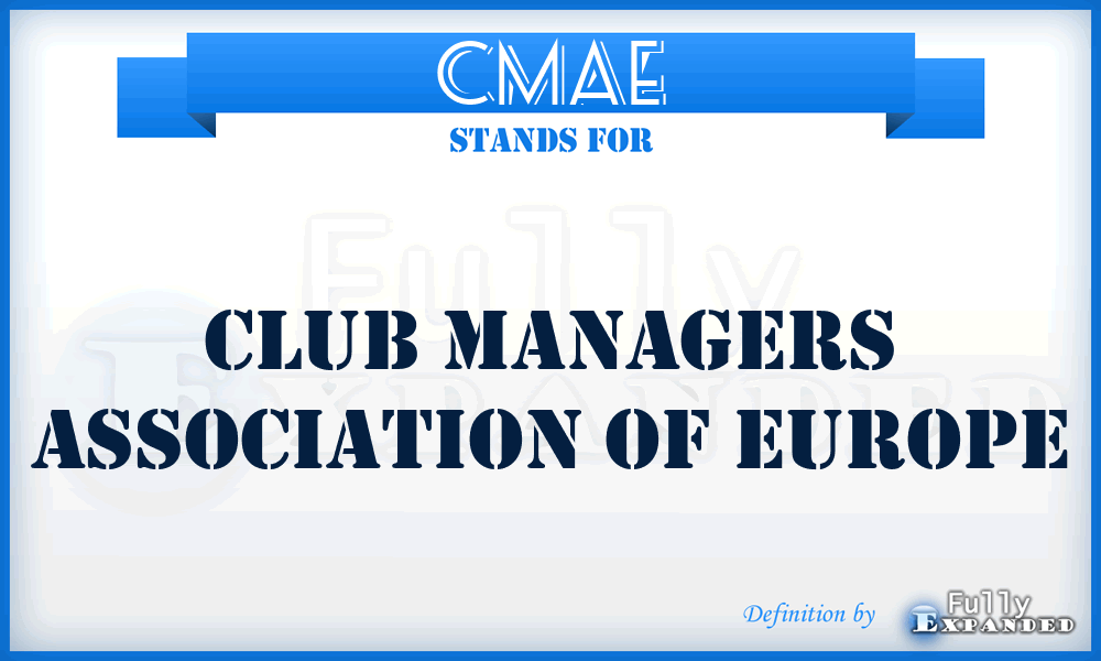 CMAE - Club Managers Association of Europe