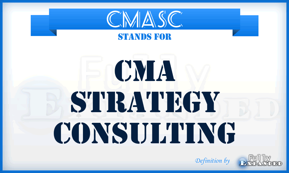 CMASC - CMA Strategy Consulting