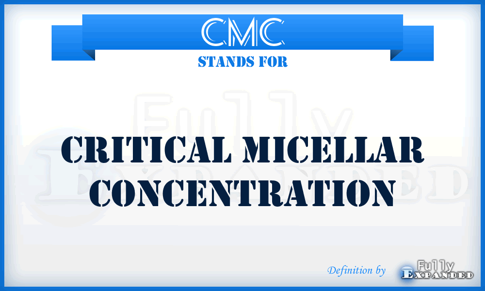 CMC - Critical Micellar Concentration