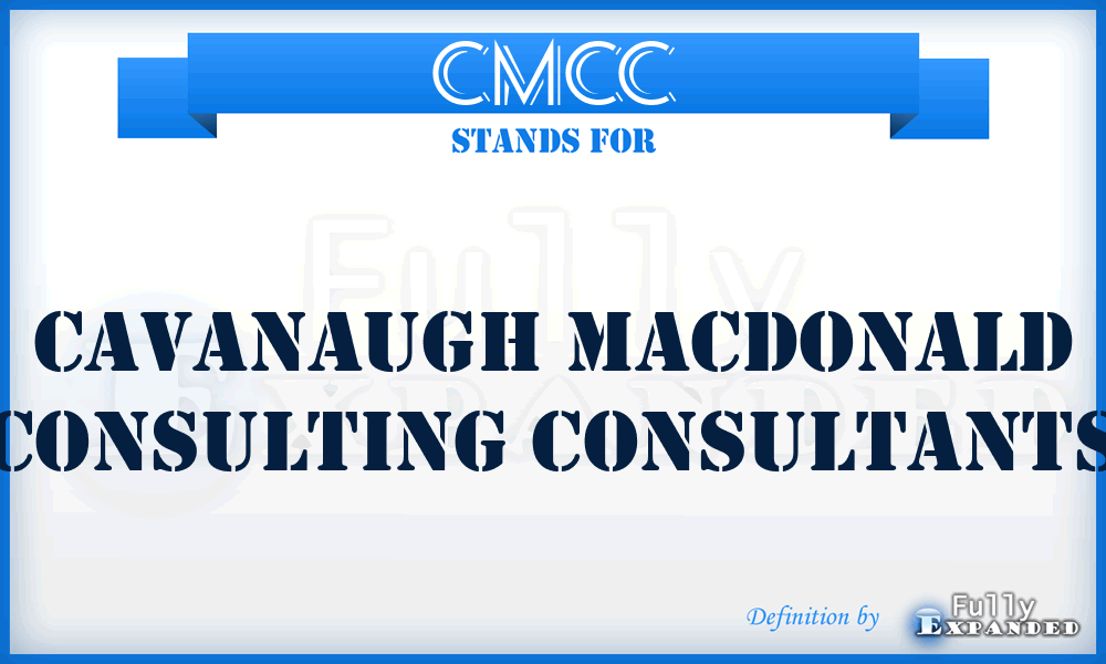 CMCC - Cavanaugh Macdonald Consulting Consultants
