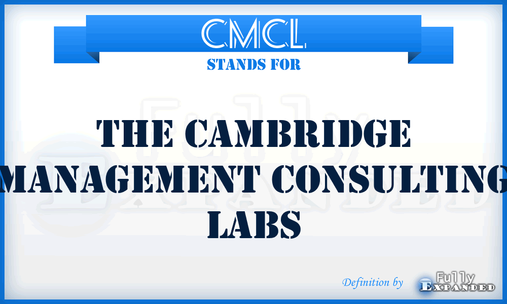CMCL - The Cambridge Management Consulting Labs