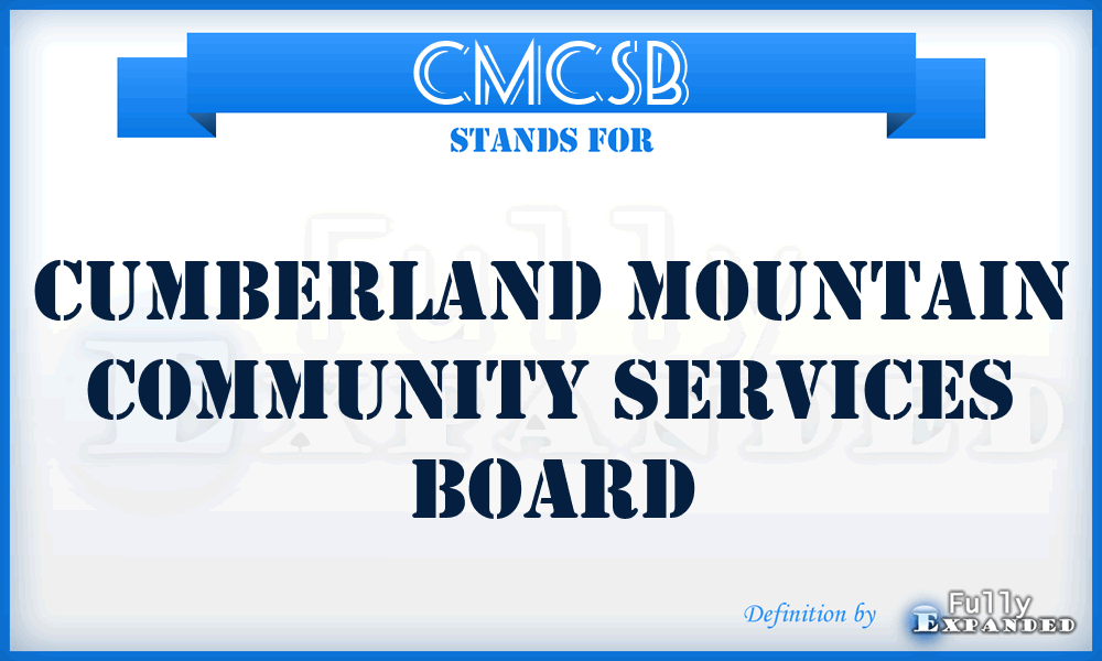 CMCSB - Cumberland Mountain Community Services Board
