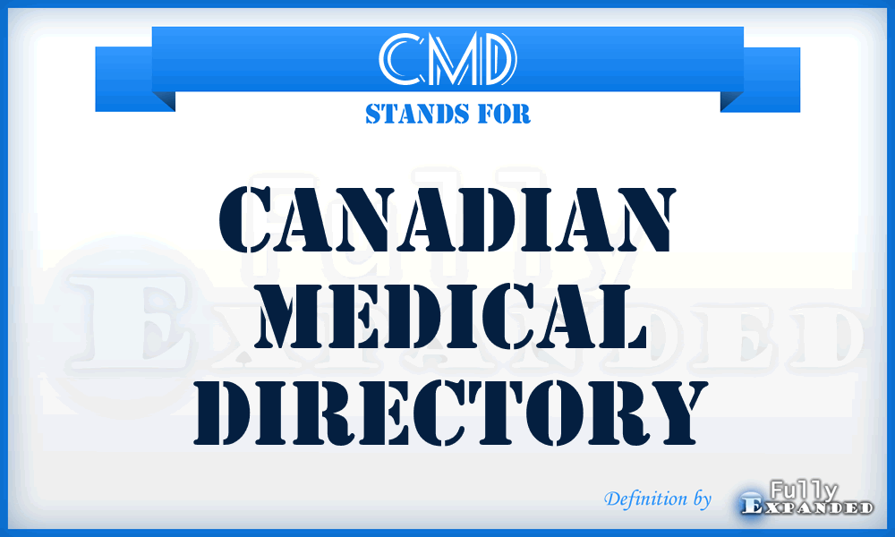 CMD - Canadian Medical Directory