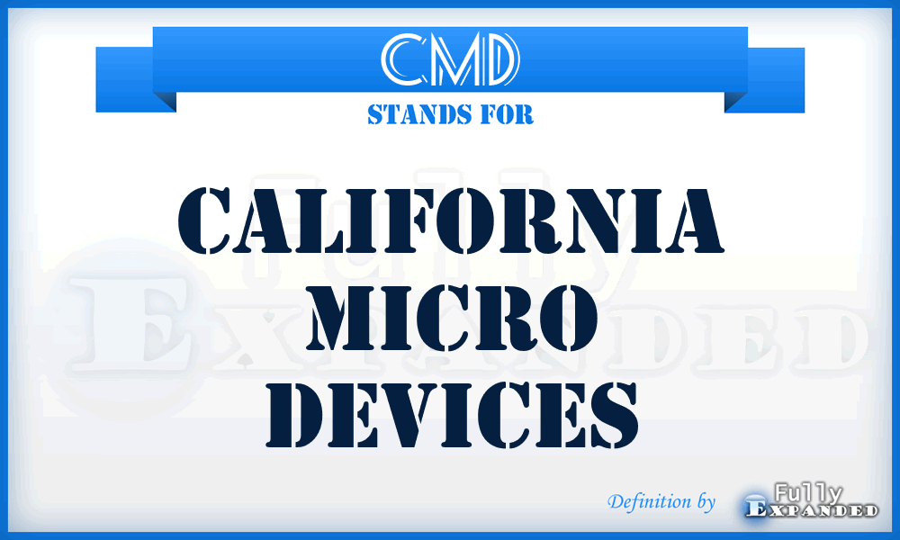 CMD - California Micro Devices