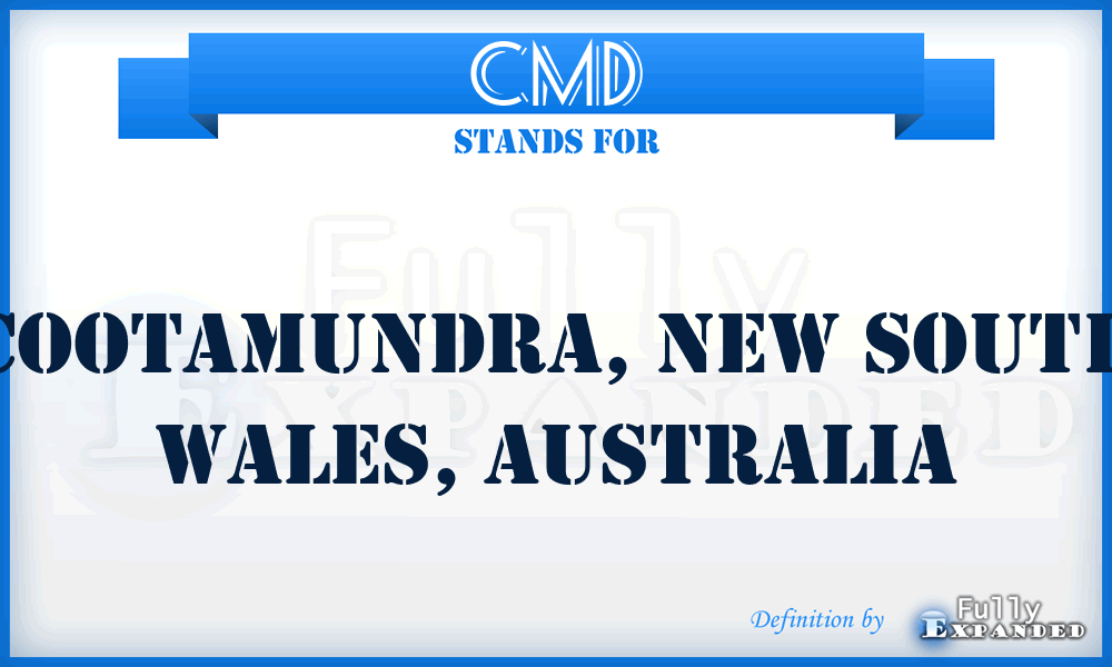 CMD - Cootamundra, New South Wales, Australia