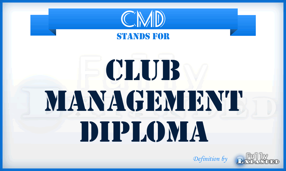 CMD - Club Management Diploma
