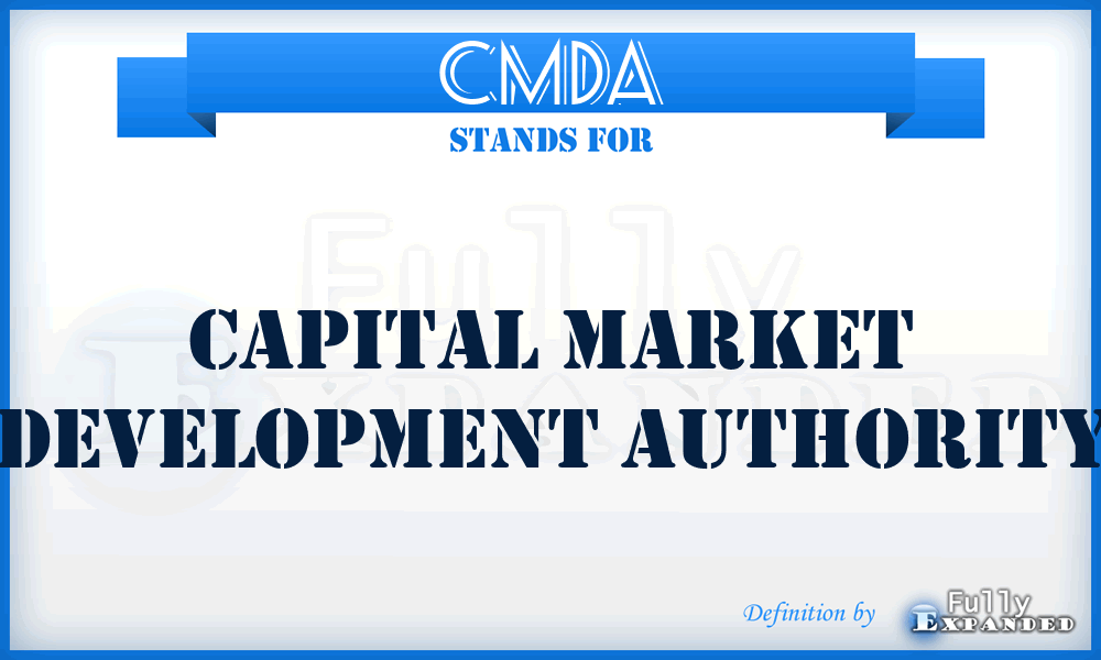 CMDA - Capital Market Development Authority