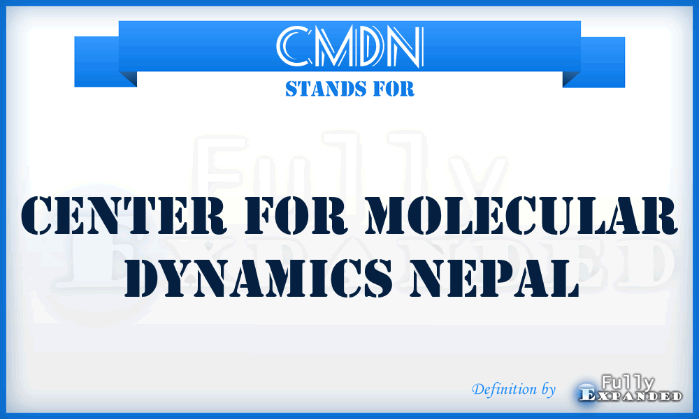 CMDN - Center for Molecular Dynamics Nepal