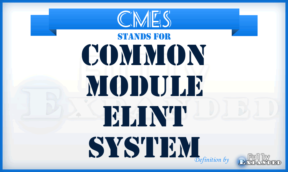 CMES - Common Module ELINT System