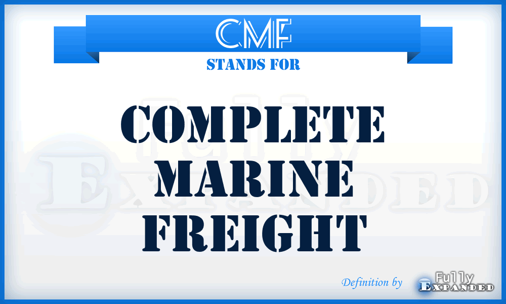 CMF - Complete Marine Freight