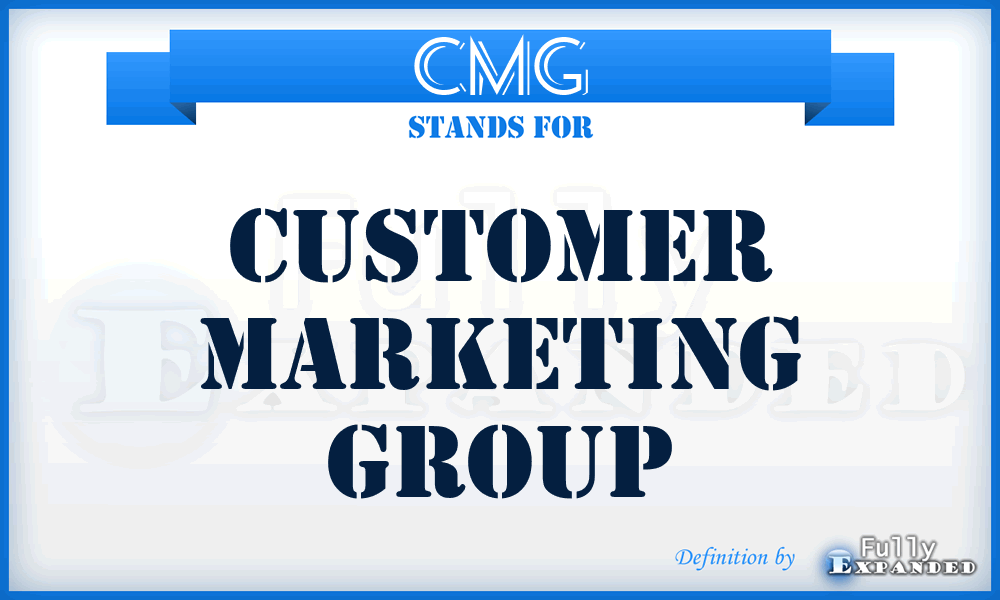 CMG - Customer Marketing Group