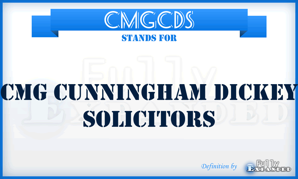 CMGCDS - CMG Cunningham Dickey Solicitors