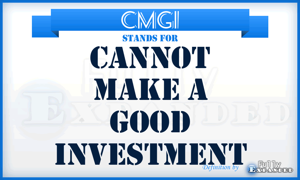 CMGI - Cannot Make a Good Investment