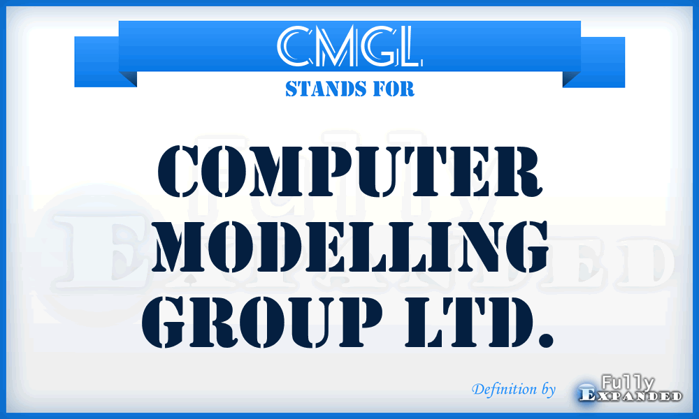 CMGL - Computer Modelling Group Ltd.