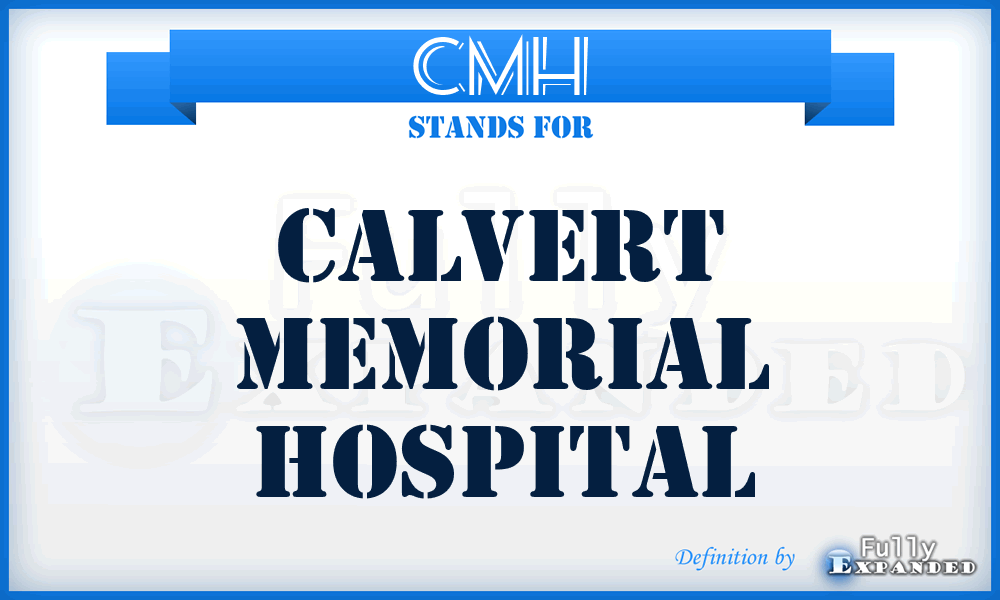 CMH - Calvert Memorial Hospital