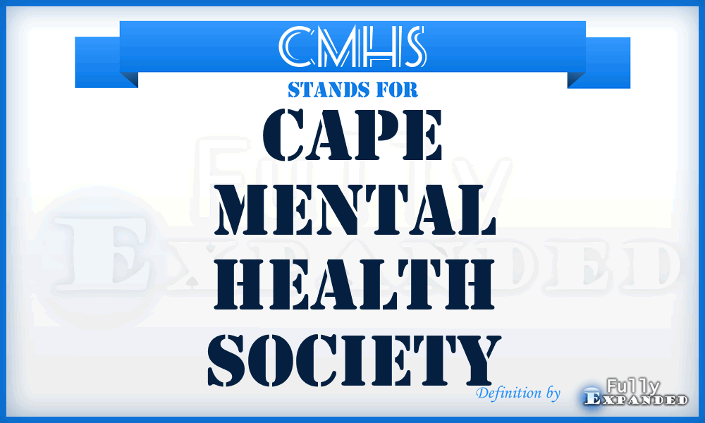 CMHS - Cape Mental Health Society