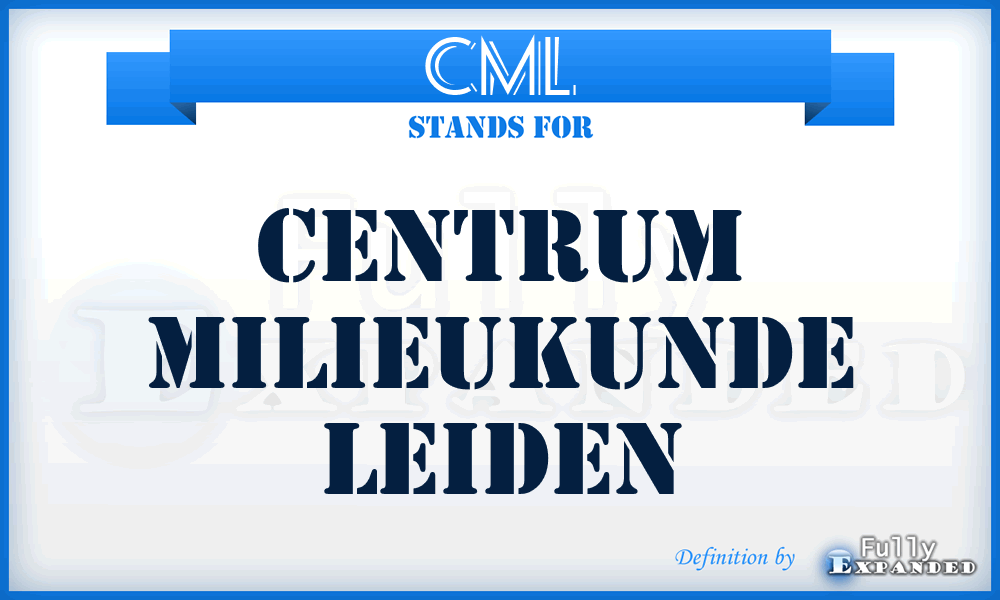 CML - Centrum Milieukunde Leiden