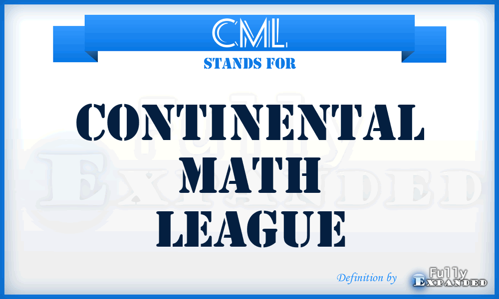 CML - Continental Math League