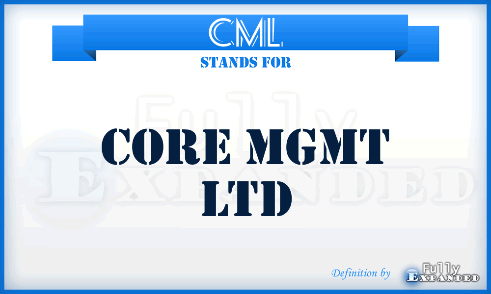 CML - Core Mgmt Ltd