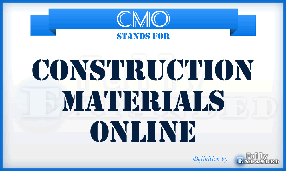 CMO - Construction Materials Online