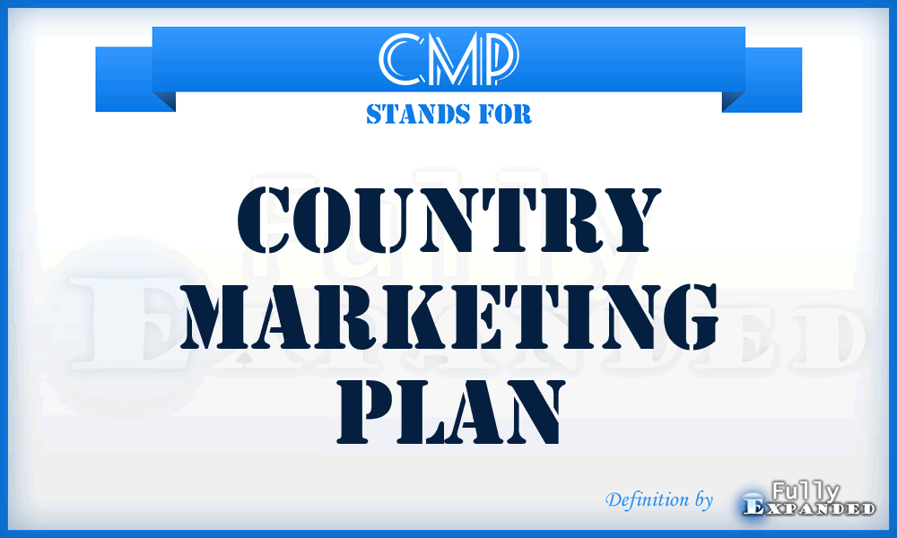 CMP - Country Marketing Plan