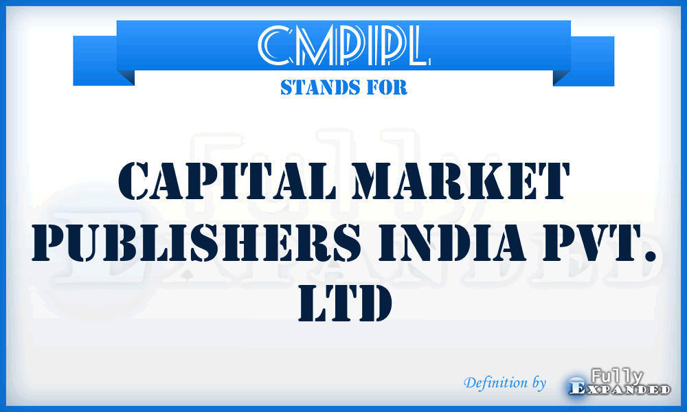 CMPIPL - Capital Market Publishers India Pvt. Ltd
