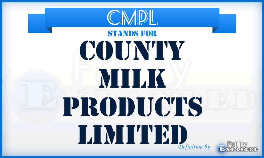 CMPL - County Milk Products Limited