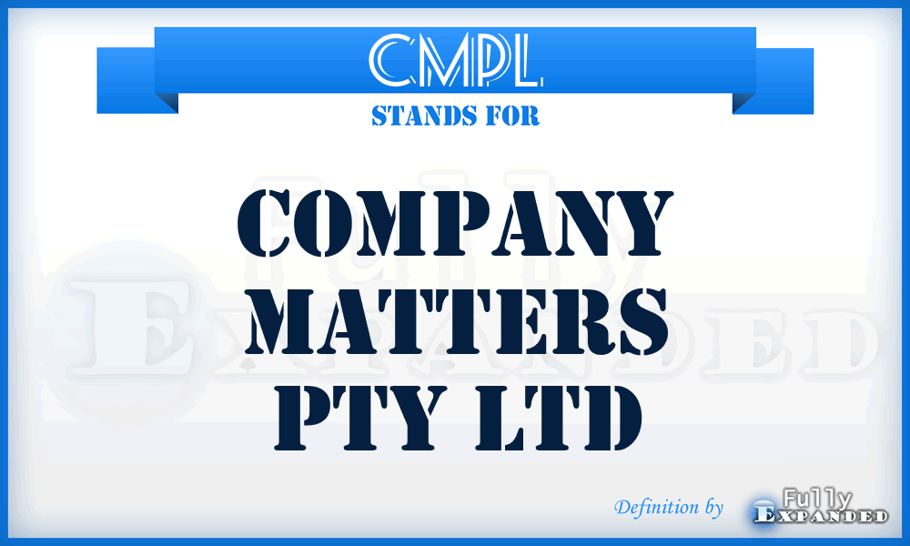 CMPL - Company Matters Pty Ltd