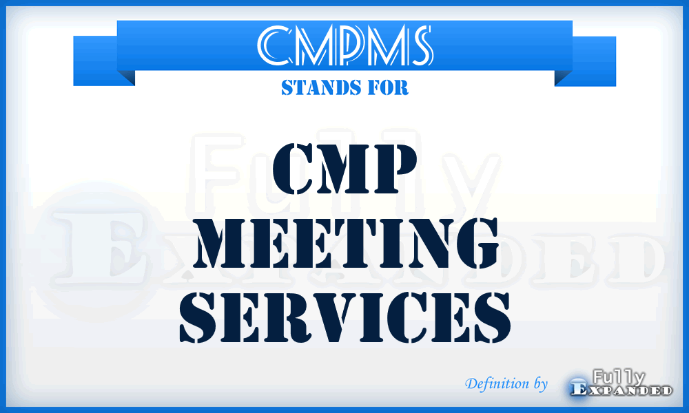 CMPMS - CMP Meeting Services