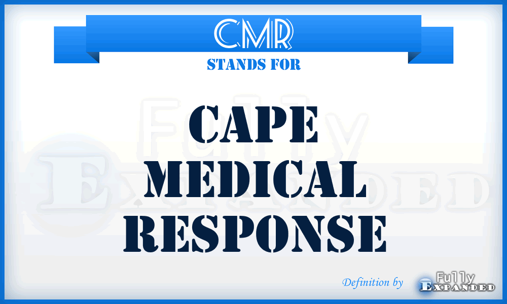 CMR - Cape Medical Response