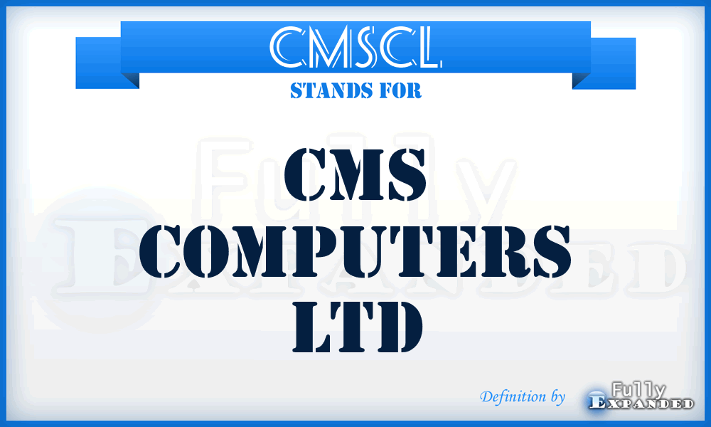 CMSCL - CMS Computers Ltd