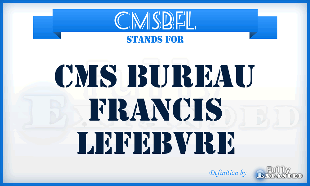 CMSBFL - CMS Bureau Francis Lefebvre