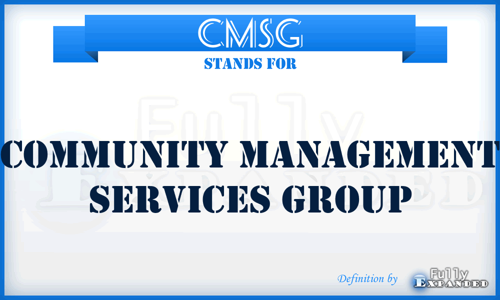 CMSG - Community Management Services Group