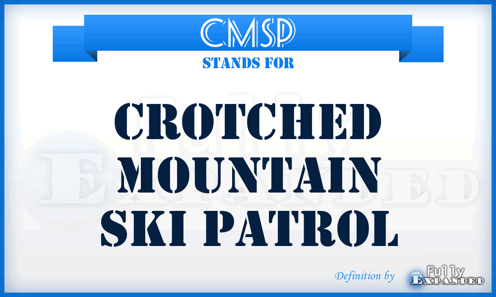 CMSP - Crotched Mountain Ski Patrol