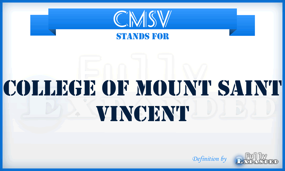 CMSV - College of Mount Saint Vincent