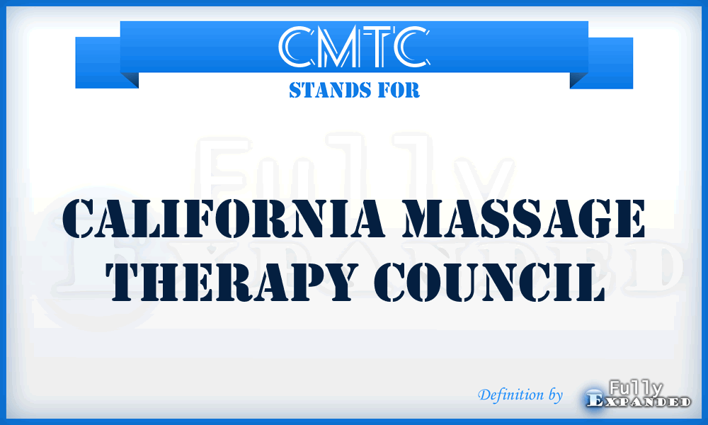 CMTC - California Massage Therapy Council