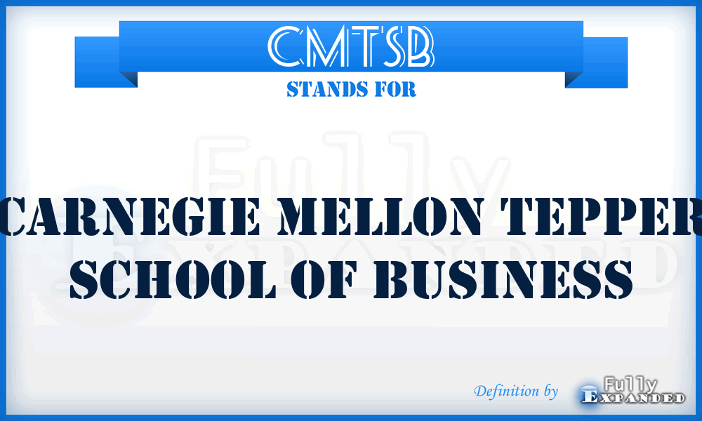 CMTSB - Carnegie Mellon Tepper School of Business