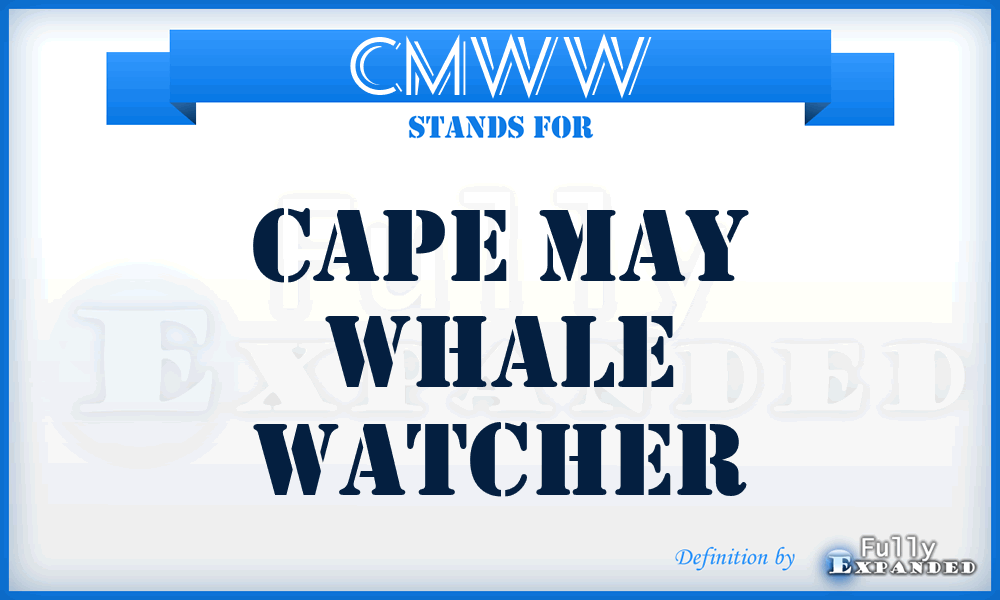 CMWW - Cape May Whale Watcher