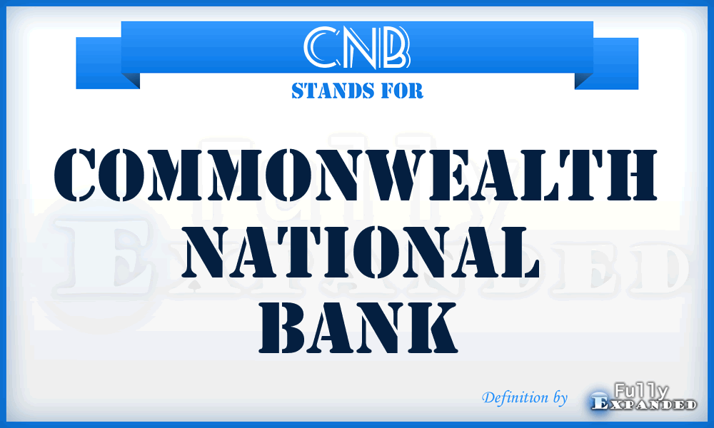 CNB - Commonwealth National Bank