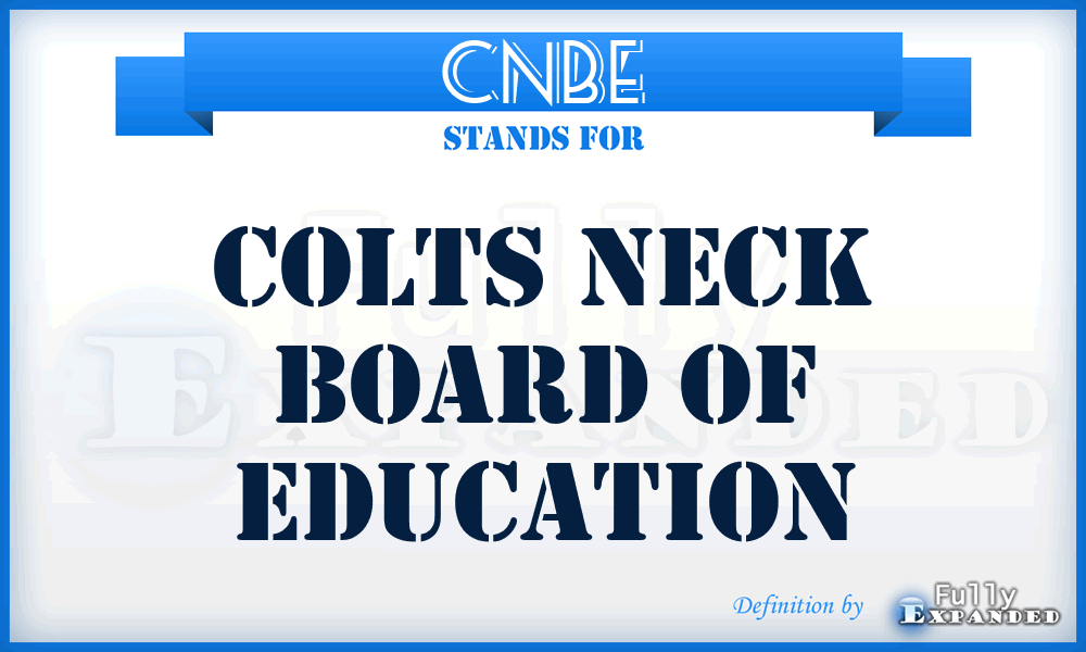 CNBE - Colts Neck Board of Education