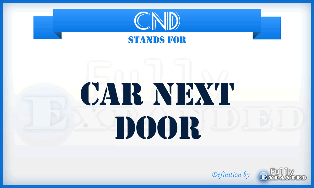 CND - Car Next Door