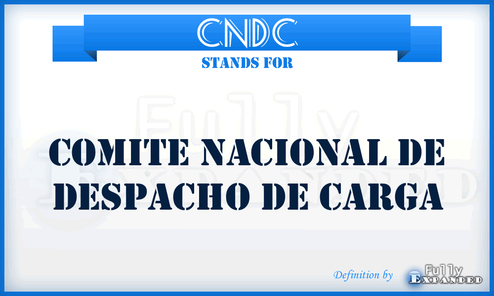 CNDC - COMITE NACIONAL DE DESPACHO DE CARGA